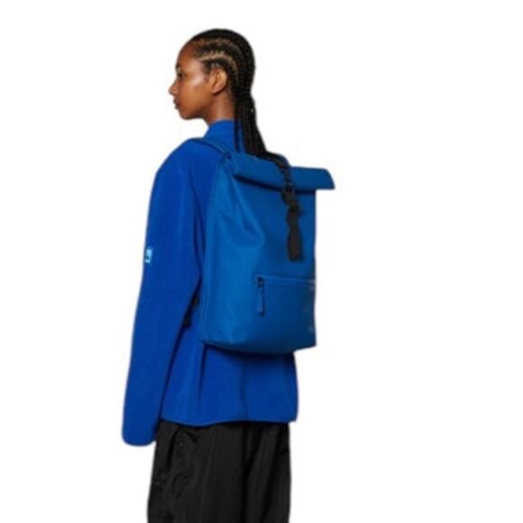 Rains Rolltop Rucksack W3 Unisex Backpack Side Access Laptop Pocket NEW - Picture 11 of 11